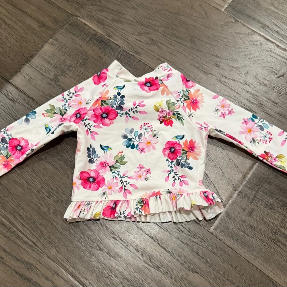 *SWIM SALE* Girls‎ infant Rashguards Swim top set 6-9 mo